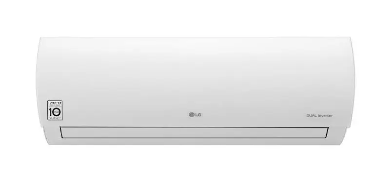 Wandgemonteerde LG Emura Dual Inverter-airconditioner met energiebesparende technologie, perfect voor elk modern HVAC-systeem.